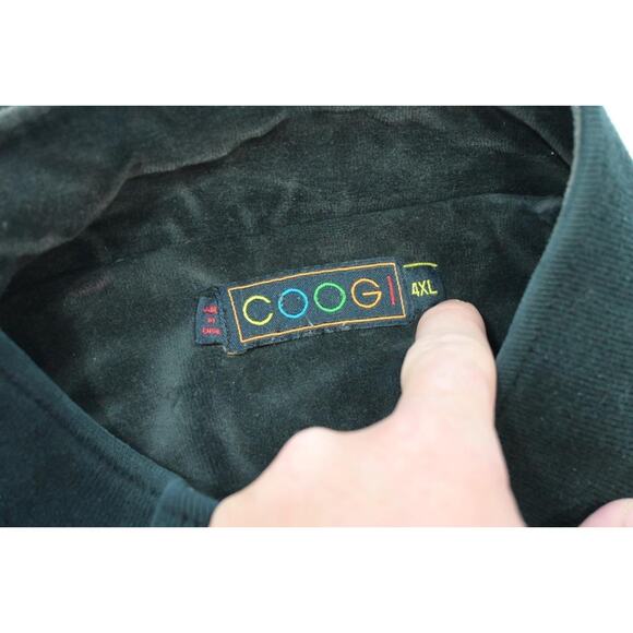 Vintage Coogi Velour Track Jacket Full Zip Gray Long Sleeve Mens Size 4XL - Picture 6 of 12